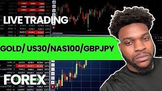 LIVE Trading (GOLD US30 NAS100 SPX500 GBPJPY) London & New York Session March 31st 2024