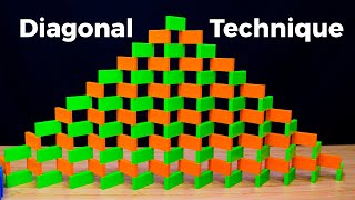How to Build a Domino Wall (pt. 3: Diagonal Technique)