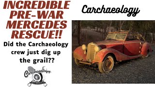 Carchaeology: Once in a lifetime discovery. Barn Find 1940 Mercedes Benz Cabriolet.