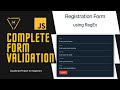 How to Create / Validate / Submit a Form using HTML CSS & JavaScript Regular Expressions