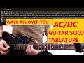 AC/DC - Walk All Over You - Guitar Solo Tutorial + Tab