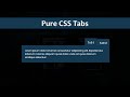 How to create pure CSS Tabs | HTML & CSS