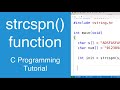 strcspn() function | C Programming Tutorial
