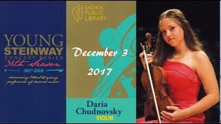 MIKVAR - Young Steinway Concert Series: Daria Chudnovsky, Violin