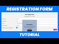 Responsive Registration Form in HTML, CSS & JS (FREE Code!)