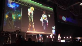 Final Fantasy X e X2 Yuna e Tidus Romics 2016 esibizione Cosplay