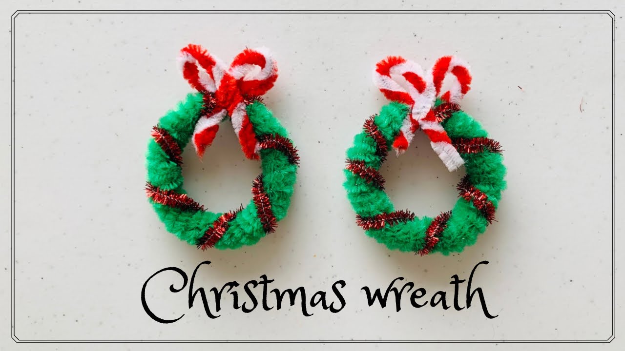 Pipe Cleaner Wreath | DIY Christmas Wreath | Easy Christmas Wreath ...