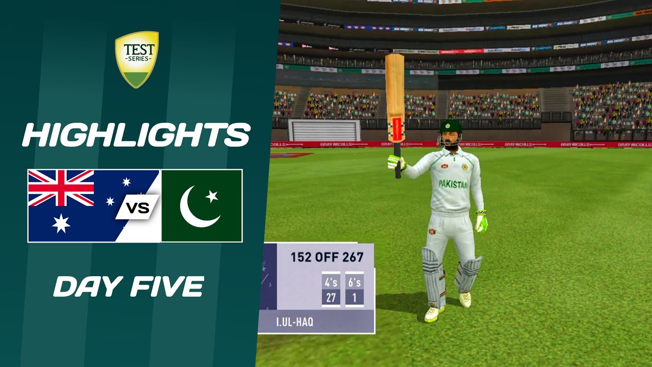 1st Test Day 5 Highlights | Australia Vs Pakistan | Real Cricket 24 ...