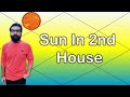 Sun in 2nd house | Vedic Astrology