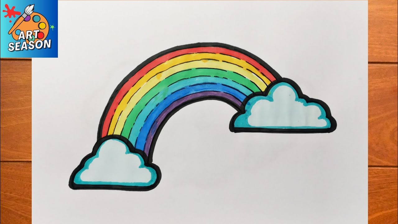 How To Draw A Rainbow Step By Step Youtube