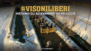 Visoni Liberi | La campagna per vietare gli allevamenti di animali da pelliccia