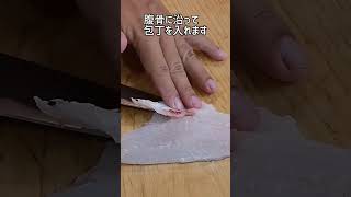 魚の腹骨の取り方　Remove stomach bones for make sashimi. #shorts #捌き方 #刺身 #魚料理