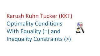 KKT Conditions with Equality and Inequality Constraints