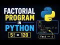 Factorial Program in Python Using For Loop ✅| #3