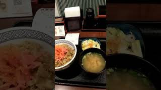 朝牛セット 499円 牛丼並盛22円プラス 合計521円