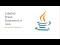 How to use Labeled Break Statement in Java | Hidden Feature #java #lovetolearn #label