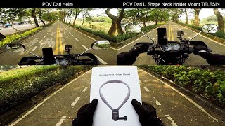 U Shape Neck Holder Mount Telesin untuk POV Motovlog.