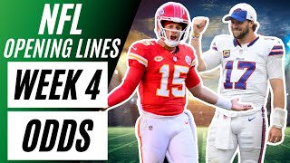 NFL OPENING LINES REPORT | Week 4 NFL Odds | Point Spreads, Moneylines, Betting Totals