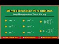 Menyederhanakan Perpangkatan Yang Menggunakan Tanda Kurung