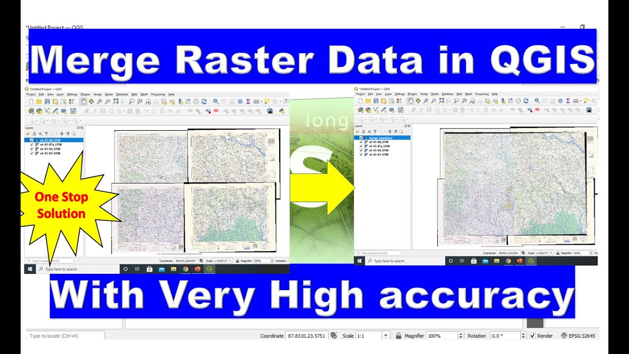 Merge Raster Or Mosaic Topographical Map In QGIS: A Complete Tutorial ...