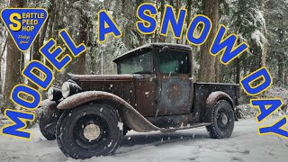 1931 Model A Ford Snow Drive.