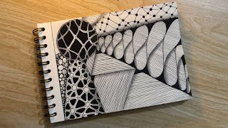 7 Easy Zentangle Art patterns for beginners || zentangle art || zen doodle || doodle patterns