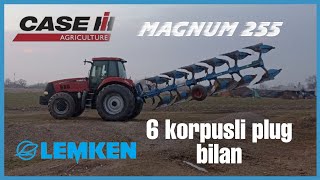 CASE IH Magnum 255 Lemken 6 korpusli plug bilan | @Traktorlar_uzbekistan