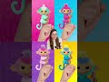 Fuzzy Fingerlings?! This is BANANAS!!!🍌🐵🍌 #fingerlings #shorts