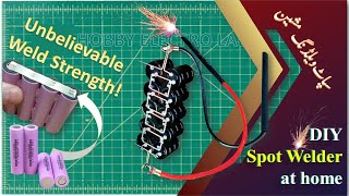 DIY Spot Welder Machine using Capacitor | Best for 18650 battery