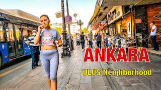 Walking ANKARA Streets 4K - ULUS Anafartalar - Turkey