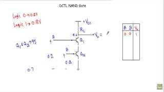 Direct Coupled Transistor Logic (DCTL) NAND Gate