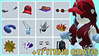 COMO CONSEGUIR +17 ITENS GRÁTIS NO ROBLOX! 😍