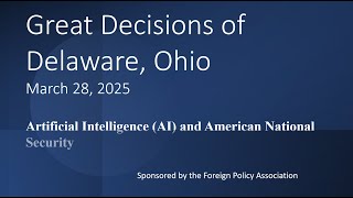 Artificial Intelligence (AI) and American National Security