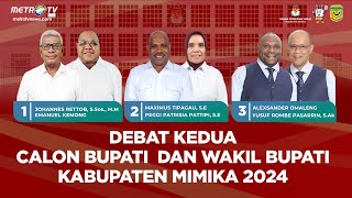 DEBAT KEDUA CALON BUPATI DAN WAKIL BUPATI KABUPATEN MIMIKA 2024