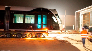 Der erste Tramzug erreicht Luxemburg