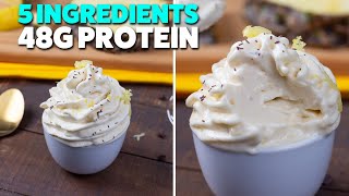 Protein Pineapple Dole Whip | Quick & Easy 5 Ingredient Frozen Dessert