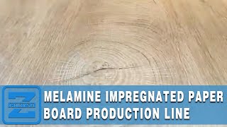 melamine impregnated paper production process of MDF board with hot press machine