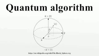 Quantum algorithm