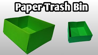 How to Make a Paper Trash Bin - Origami Trash Bin Tutorial