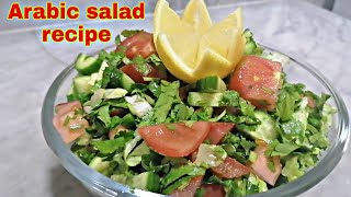 Viral salad sayur - arabic salad recipe - simple tips how to wash lettuce for salad