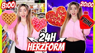 Esse niemals 24 Stunden nur alles in rosa rot Herz Form (valenstinstag 1 Tag challenge)