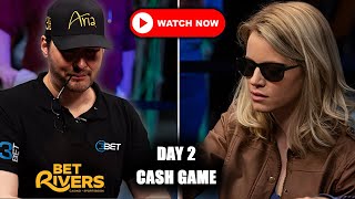 Phil Hellmuth, Torelli, Brunson, Hall ♠️♦️Day 2 Cash Game Livestream Poker