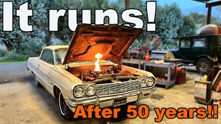 Our 1964 Chevy Impala runs after 50 years!