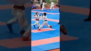 Karate Tournament -Meet the opponent quickly #kumite #kick #karate #shorts