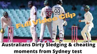 Australians All Cheating and Sledging moments in IndvsAus 3rd Test 2021 at Sydney #IndvsAus