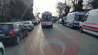 Ambulans İstanbul Kalp Krizi Geçiren Hasta Acil Anjiyografi İçin Naklediliyor Ambulance Turkey