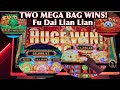 Two Mega Triple Bag Features on Fu Dai Lian Lian (The Bag Game)!  Dragon and Panda Slot Versions