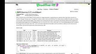 Exercise 5.17 (monthApart) Java Tutorial || Practice-It