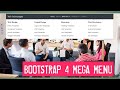 How to Making Responsive Bootstrap 4 Mega Menu | Beginners