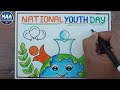 national youth day drawing easy national youth day poster drawing youth day drawing youthday